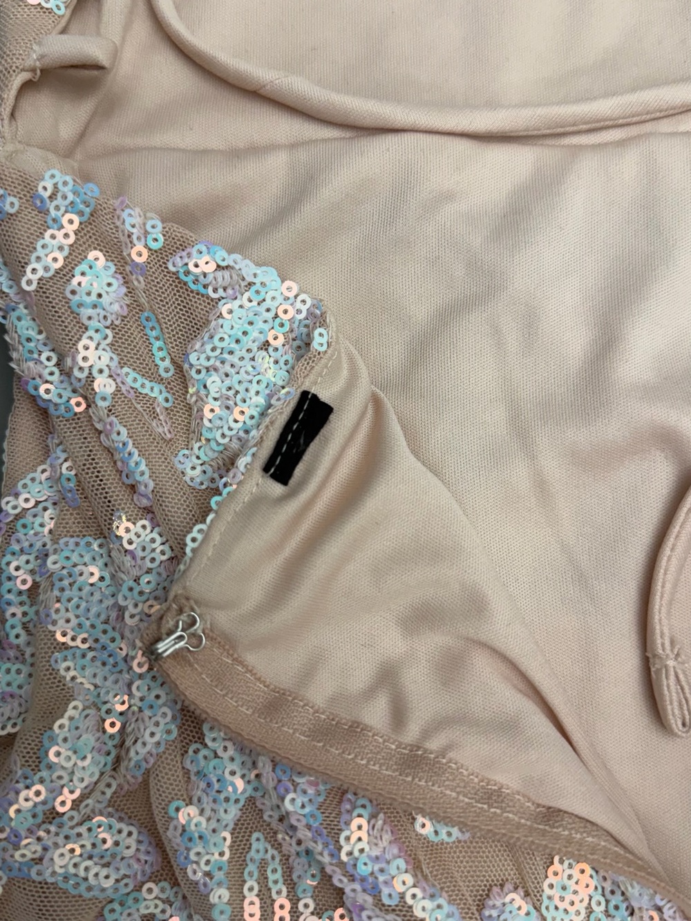Windsor Pink Sequin Halter Mini Dress Lace Up Back Bodycon Cocktail Party - Picture 11 of 14